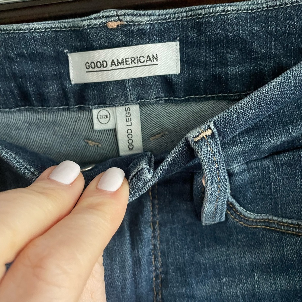 Good American Women's Blue Skinny Jeans Good Legs EUC 2 /26 - Picture 4 of 5